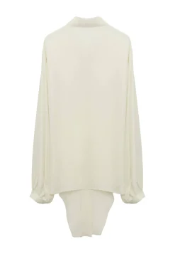 Damen Bindebluse aus Seiden-Georgette SHEER TWIST