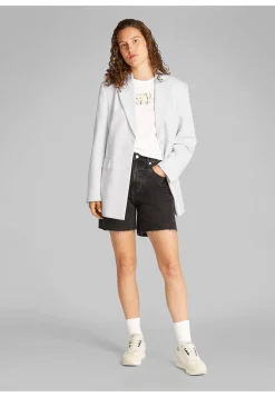 Damen Blazer aus Twill mit Bindegürtel