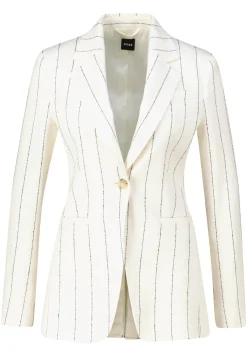 Damen Blazer mit Leinen JIA6 Slim Fit