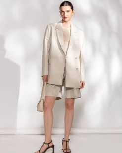 Damen Blazer mit Leinen LINEN TAILORED RELAXED BLAZER