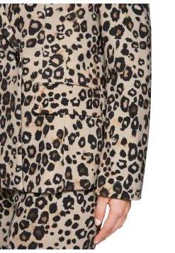 Damen Blazer mit Leo-Print