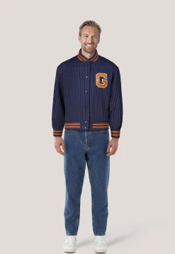 Damen Blouson Wolle PINSTRIPE VARSITY JACKET Relaxed Fit