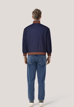 Damen Blouson Wolle PINSTRIPE VARSITY JACKET Relaxed Fit