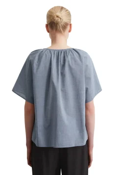 Damen Bluse aus Baumwoll-Chambray Relaxed Fit