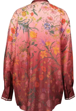 Damen Bluse aus Seidentwill mit Halsschleife FLORA DEGRADE