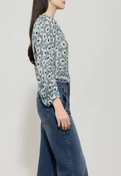 Damen Bluse aus Viskose-Crepe