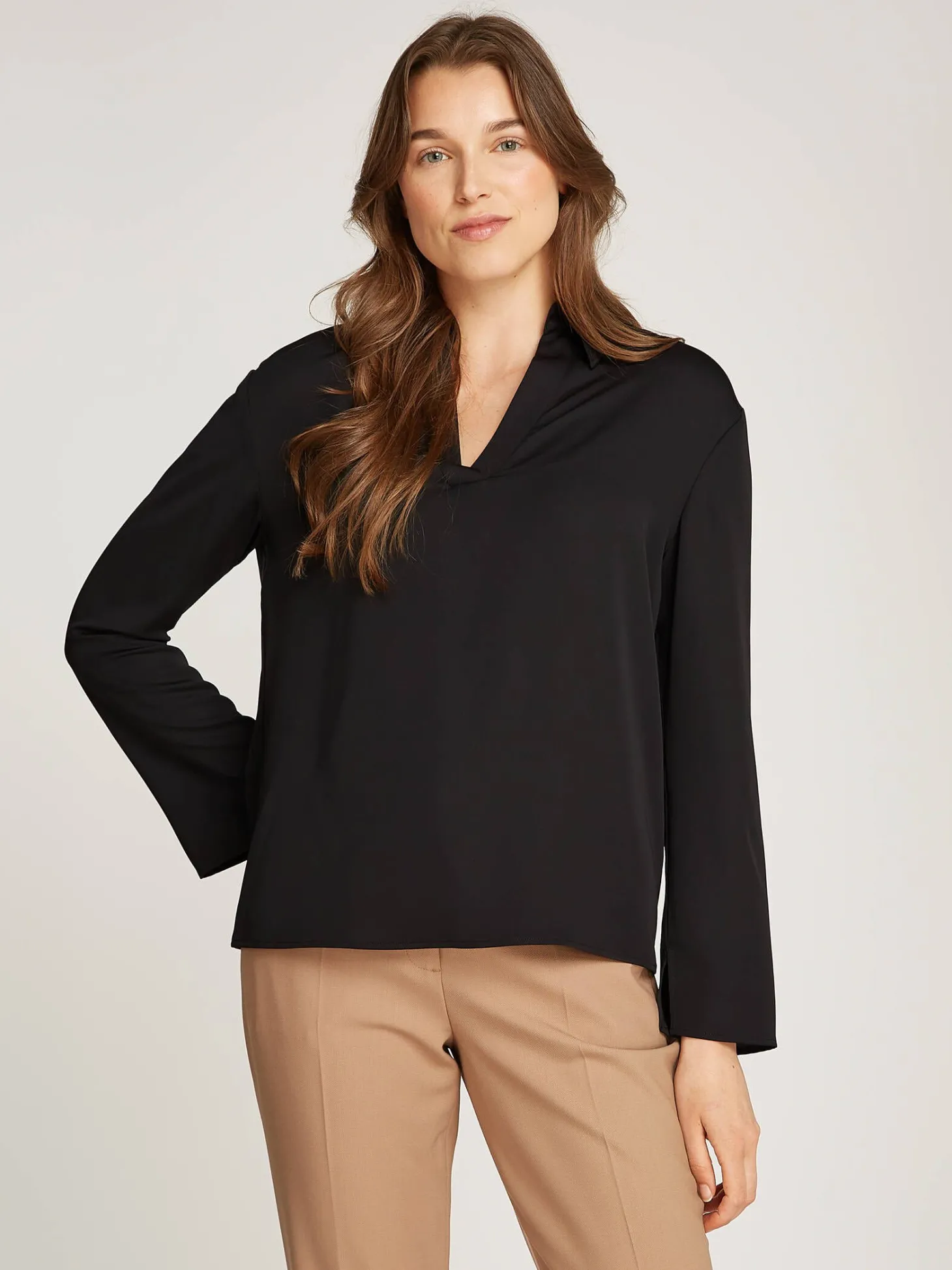 Damen Bluse mit Hemdkragen