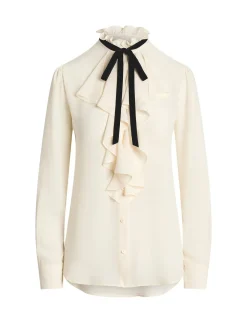 Damen Bluse mit Rüschen