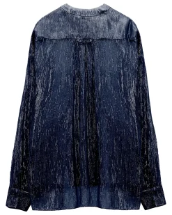 Damen Bluse mit Seide SHIMMERING SHINE Oversized Fit