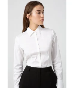 Damen Bluse THE FITTED SHIRT bügelleicht Slim Fit