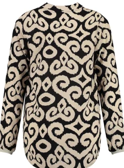 Damen Bluse WB CIRCLE V-NECK Langarm