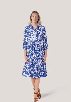 Damen Blusenkleid mit Gemälde-Print
