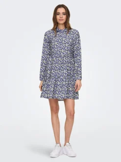 Damen Blusenkleid ONLSANDY LIFE L/S SHIRT DRESS