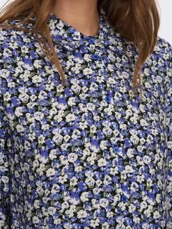 Damen Blusenkleid ONLSANDY LIFE L/S SHIRT DRESS