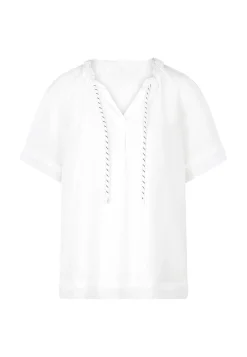 Damen Blusenshirt im Materialmix