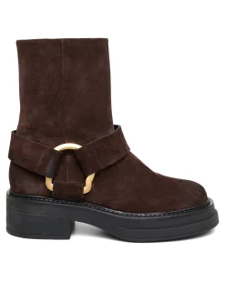 Damen Boots aus gewachstem Wildleder