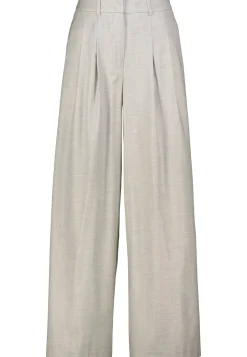 Damen Bundfaltenhose aus Viskose-Wolle-Mix Wide Fit