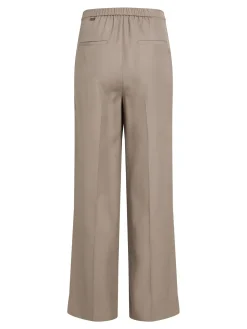 Damen Bundfaltenhose mit Leinen TEXTURED VISCOSE WIDE LEG