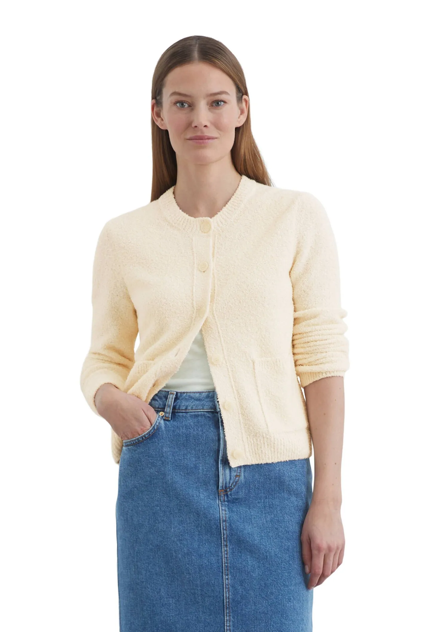 Damen Cardigan aus Boucle Slim Fit