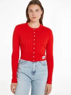 Damen Cardigan aus geripptem Lyocell