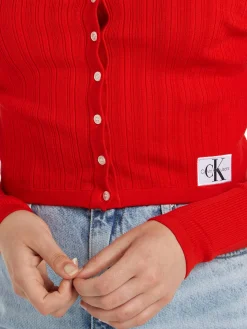 Damen Cardigan aus geripptem Lyocell