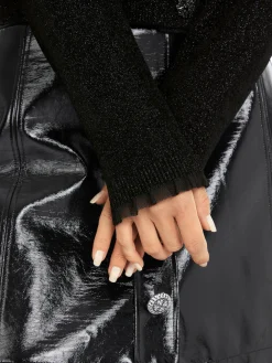 Damen Cardigan mit Rüschen