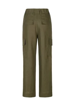 Damen Cargohose aus Leinen Wide Fit