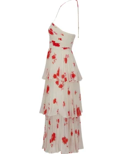 Damen Cocktailkleid WILD DAISY PRINT CHIFFON MIDI DRESS