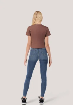 Damen Cropped T-Shirt DELANOR Slim Fit