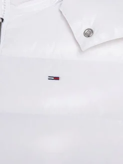 Damen Daunenjacke mit Kunstpelz und Kapuze