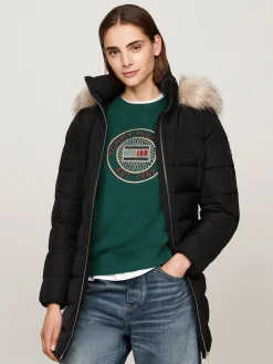 Damen Daunenmantel mit Kapuze HERITAGE DOWN TYRA COAT WITH FUR