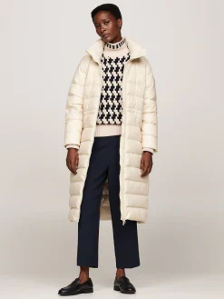 Damen Daunenmantel mit Kapuze LONGLINE