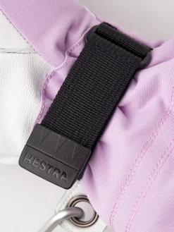 Damen Drei-Finger-Skihandschuhe HELI SKI FEMALE 3 mit Leder