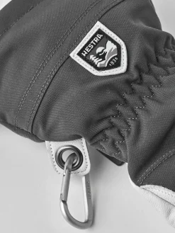 Damen Drei-Finger-Skihandschuhe HELI SKI FEMALE 3 mit Leder