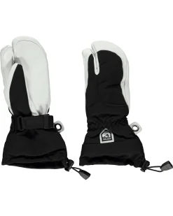 Damen Drei-Finger-Skihandschuhe HELI SKI FEMALE 3 mit Leder