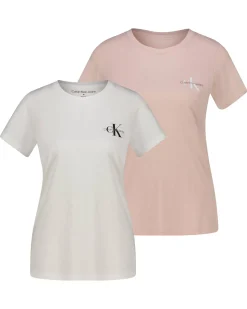 Damen 2er Pack T-Shirt MONOGRAM SLIM TEE