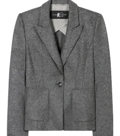 Damen Flanell-Blazer mit Wolle