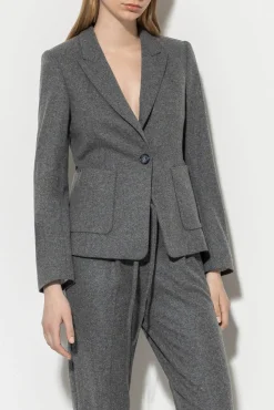 Damen Flanell-Blazer mit Wolle