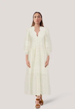 Damen Freizeitkleid mit Lochstickerei C_DABRODY