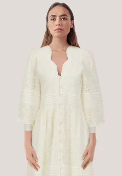 Damen Freizeitkleid mit Lochstickerei C_DABRODY