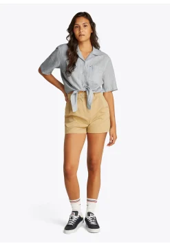 Damen Hemdbluse aus Baumwolle und Leinen