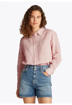 Damen Hemdbluse aus Baumwolle und Leinen