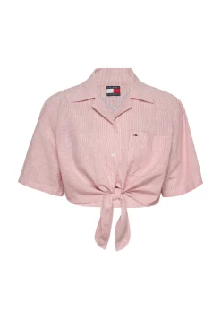 Damen Hemdbluse aus Baumwolle und Leinen