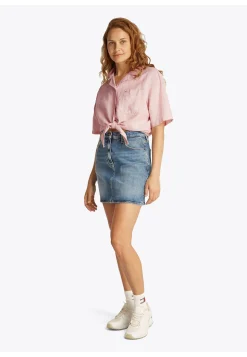 Damen Hemdbluse aus Baumwolle und Leinen