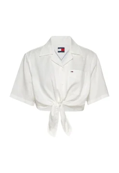 Damen Hemdbluse aus Baumwolle und Leinen