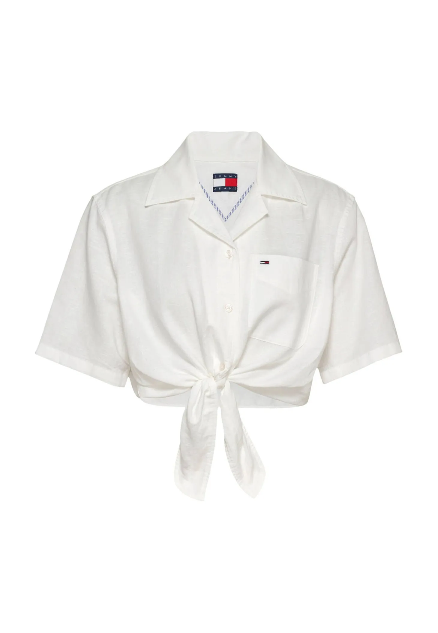 Damen Hemdbluse aus Baumwolle und Leinen