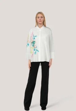 Damen Hemdbluse aus Bio-Baumwolle Oversized Fit