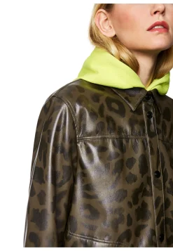 Damen Hemdbluse aus Kunstleder