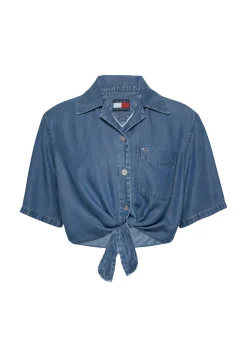 Damen Hemdbluse mit Bindeband