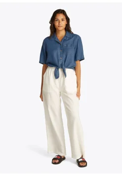 Damen Hemdbluse mit Bindeband